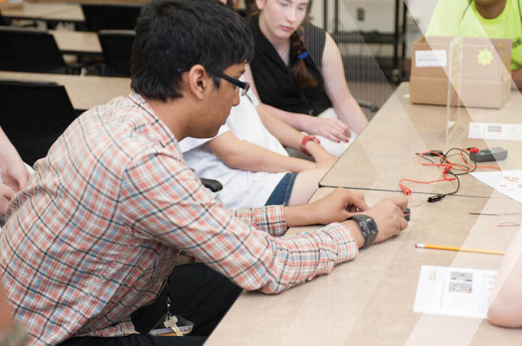students working