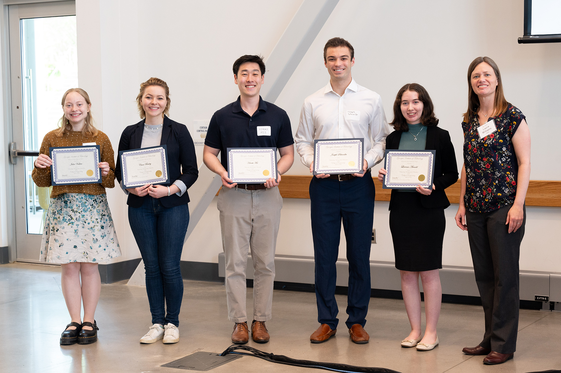 Georgia Tech College of Engineering students receive Outstanding Undergraduate Researcher Awards.