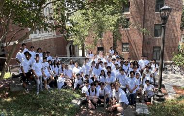 Transfer Year Experience Students pictured outside of the Brittain Rec