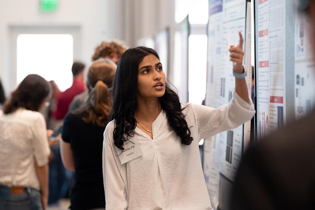 Undergraduate Researcher presents at 2024 Undergraduate Research Spring Symposium.